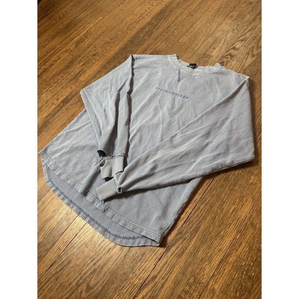 Outfitter Trading Co Breckenridge Colorado Long Sleeve Shirt Large Blue Distress